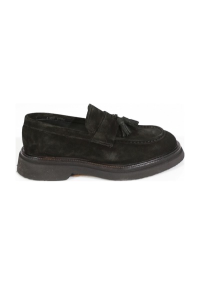 Dgn 2136 Erkek Loafer Ayakkabi Siyah Süet