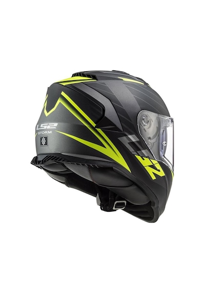 Ls2 Storm 2 Nerve Full Face Motosiklet Kaskı 66895 Mat Siyah Sarı