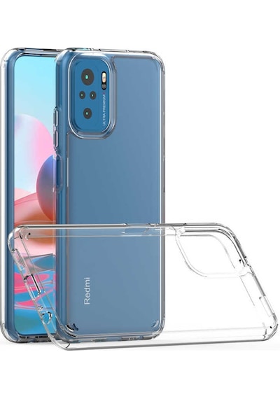 Xiaomi Redmi Note 10S Kılıf Zore Coss Şeffaf Sert Silikon Kılıf Renksiz