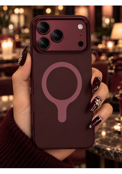 Apple Uyumlu iPhone 18 Pro /17 Pro Uyumlu Magsafe Burgundy-bordo Velora Kılıf Mat Silikon 2mm Kamera Korumalı Wireless Şarj Destekli Premium Kılıf-kapak Burgonya-kırmızı Apple Uyumlu iPhone 18 Pro /17 Pro Uyumlu Magsafe Burgundy-bordo Velora Kılıf Mat Silikon 2mm Kamera Korumalı Wireless Şarj Destekli Premium Kılıf-kapak Burgonya-kırmızı
