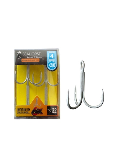 Sea Horse Diamond Scaled Sharp Hook Oty:4 No:2/0 Standart