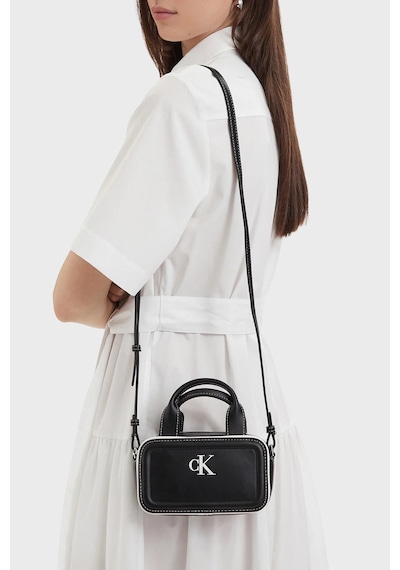 Calvin Klein Logolu Sabit Saplı Çanta Lv04f1257gub1 Bayan Çanta Lv04f1257g Ub1 Siyah