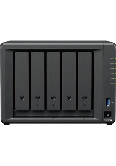 Synology 5diskli Ryzen V1500b 32gb Ram-2.5gbe Nas Server Ds1525 Plus 9845