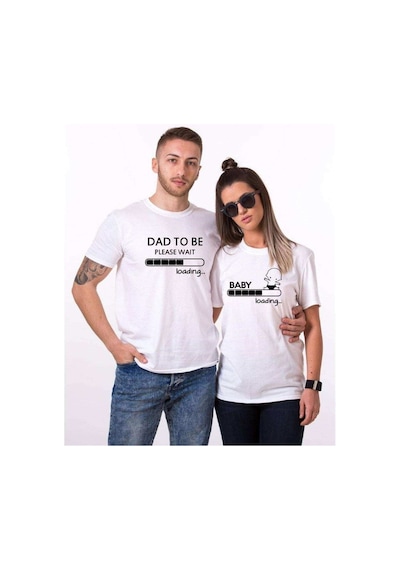 Tshirthane Dad To Be Baby Sevgili Kombinleri Tshirt Kombini Beyaz