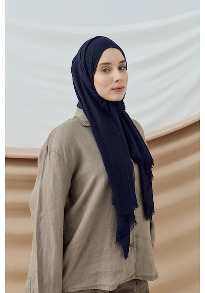 Modakaşmir Bambu Şal Siyah Bej - Krem - Siyah