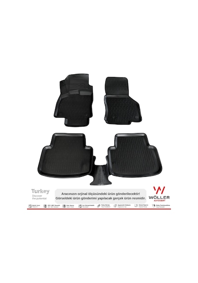 Vw Passat B8.5 B8 Paspas 2015 2022 Arası 3D Havuzlu Wöller Paspas