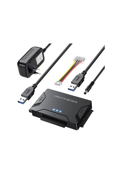 Usb 3.0 To Ide-sata 2,5"- 3,5" Harici Harddisk Dönüştürücü Adaptör Destekli Set