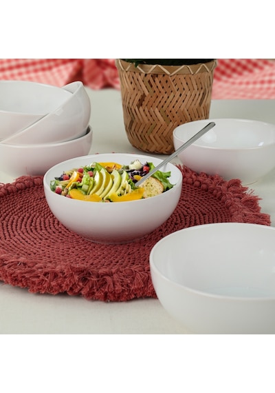 Keramika Mat Beyaz Delta Çorba Kasesi 14 Cm 6 Adet
