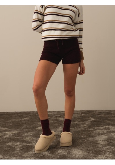 Xint Bordo Lüks Pamuk Dokulu Regular Fit Şort 850916
