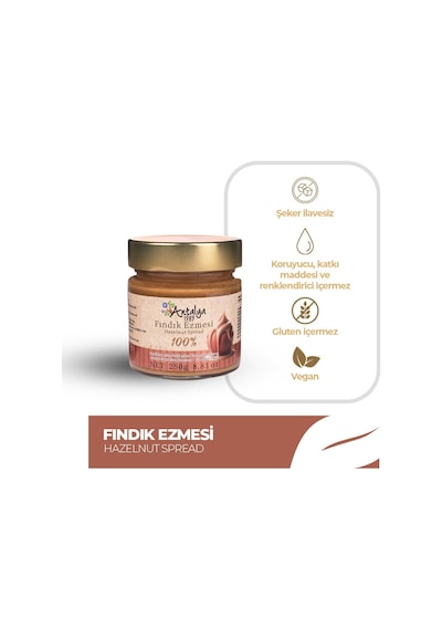 Antalya Reçelcisi 250g Fındık Ezmesi Gerçek Ve Yoğun Tat