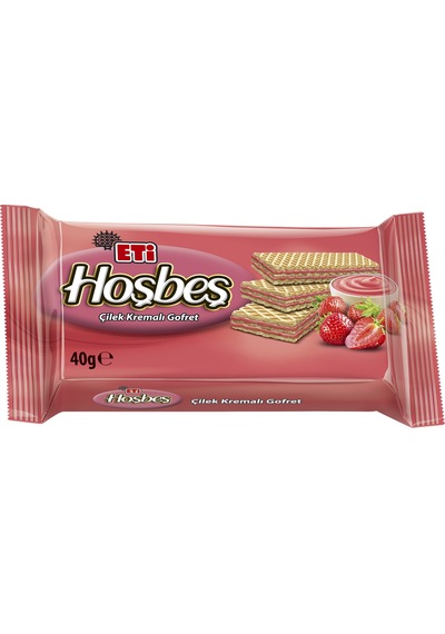 Eti Hoşbeş Çilek Kremalı Gofret 40 G