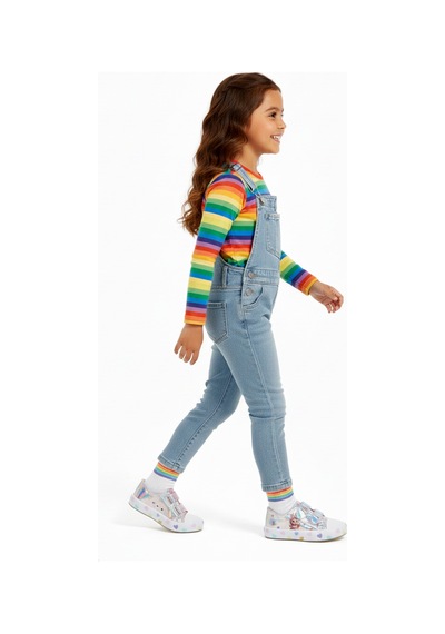 Artı Artı Ayakkabı Mia Kids-2401 Hologram 3d Kız Çocuk Cırtlı Işıklı Gümüş Sneakers Gümüş