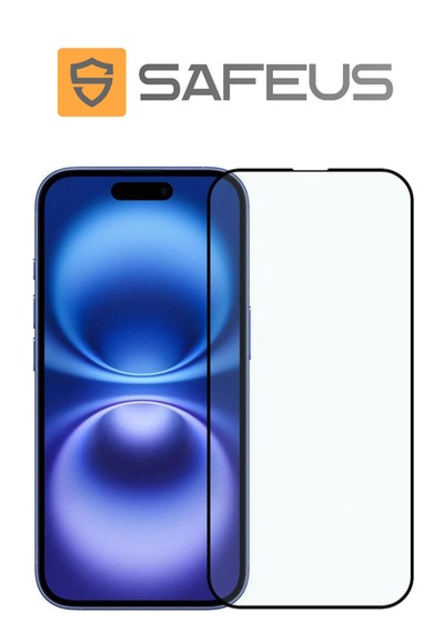 Safeus Tam Kaplayan Parmak İzi Bırakmayan Safir Ekran Koruyucu Cam , Apple Uyumlu iPhone 16 Plus İle
