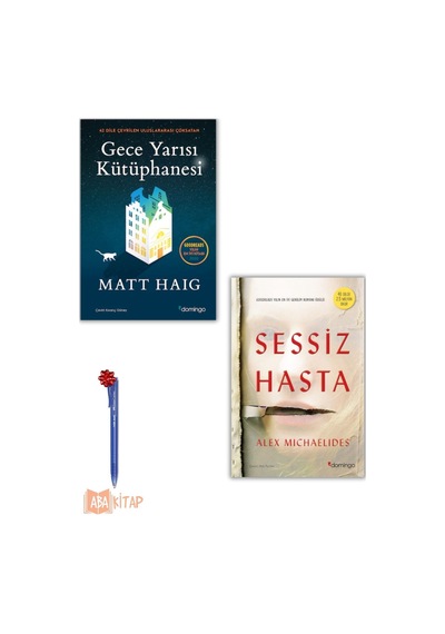 1. Gece Yarısı Kütüphanesi - Matt Haig, 2. Sessiz Hasta Alex - Michaelides, Kalem Hediyeli