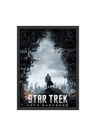 Star Trek Siyah Ahşap Çerçeveli Poster, Dekoratif Film Duvar Tablosu