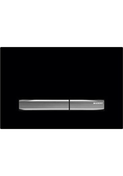 Geberit Sigma50 115.788.dw.2 Kumanda Paneli, Çift Basmalı, Siyah, Krom Butonlu Siyah