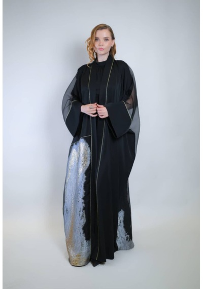 Crystalia Özel Işıltılı Jakar Kumaş Ve İç Elbiseli Sendi Kumaş İkili Takım Abaya Çok Renkli Crystalia Özel Işıltılı Jakar Kumaş Ve İç Elbiseli Sendi Kumaş İkili Takım Abaya Çok Renkli