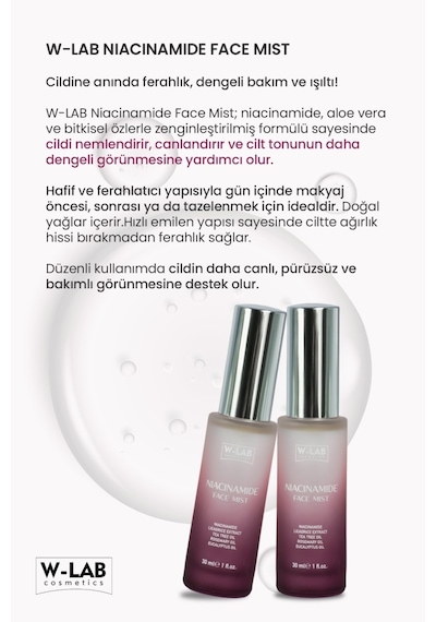 W-Lab Cosmetics Niacinamide Face Mist 30 Ml
