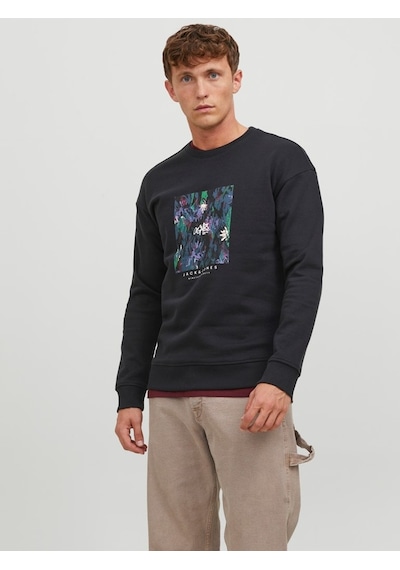 Jack & Jones Jack&jones Sıfır Yaka Siyah Erkek Sweatshirt 12242366 001