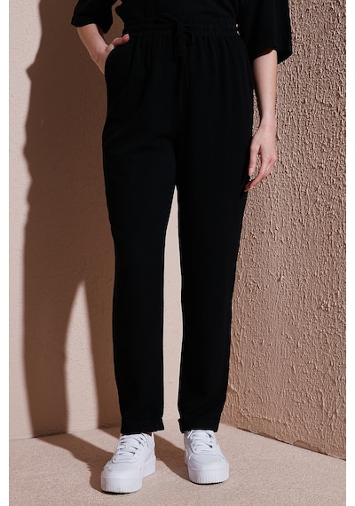 Fashion Friends Bayan Pantolon 25y0550k1 Siyah Siyah