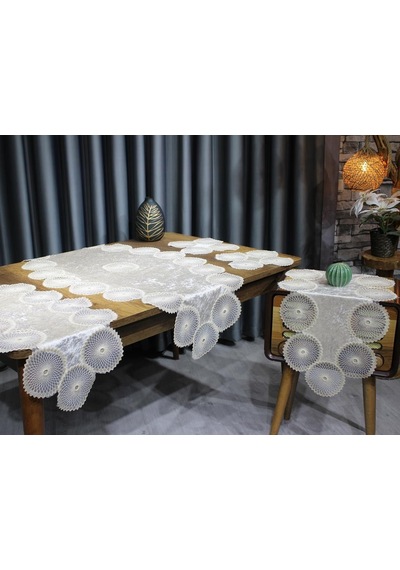 Çeyiz Diyarı Güneş Kadife 5 Parça Salon Takımı Cappucino