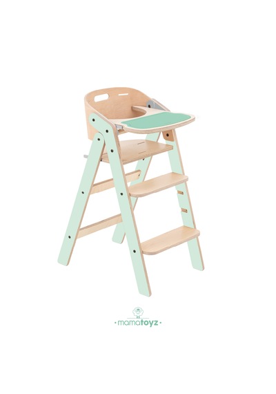 Mamatoyz Mychair All İn One Mint Versiyonu Doğal Ahşap Mama Sandalyesi