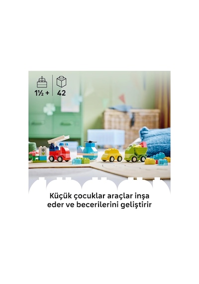 LEGO® DUPLO® İlk Yaratıcı Araçlar 10474 - 1.5 Yaş ve Üzeri Çocuklar için Figür İçeren Eğitici Oyuncak Yapım Seti (42 Parça)