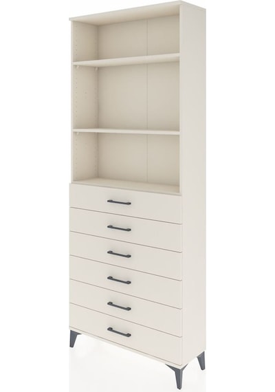 Arges Dolap 3 Raflı 6 Çekmeceli 88x30x221 Aytaşı-aytaşı Aytaşı