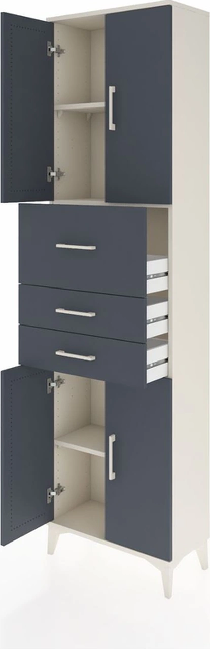 Arges Dolap 3 Raflı 3 Çekmeceli 4 Kapaklı 60x30x221 Aytaşı-an... Aytaşı