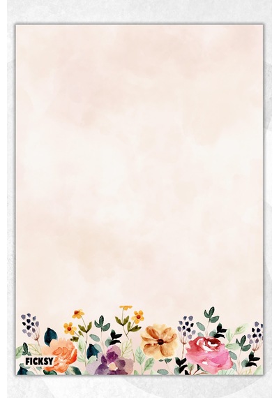 A5 Çiçek Bloknot Çizgisiz Defter - 50 Yaprak - Memopad - Notepad - Not Defteri - Not Kağıdı - 1111 Çok Renkli