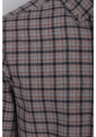 Erkek Gömlek Kiremit Uzun Kol Ekose Kareli Flanel Yün Tuşeli Slim Fit Düğmeli Yaka Shirt Ncs Jeans 7270-kiremit Kiremit Erkek Gömlek Kiremit Uzun Kol Ekose Kareli Flanel Yün Tuşeli Slim Fit Düğmeli Yaka Shirt Ncs Jeans 7270-kiremit Kiremit
