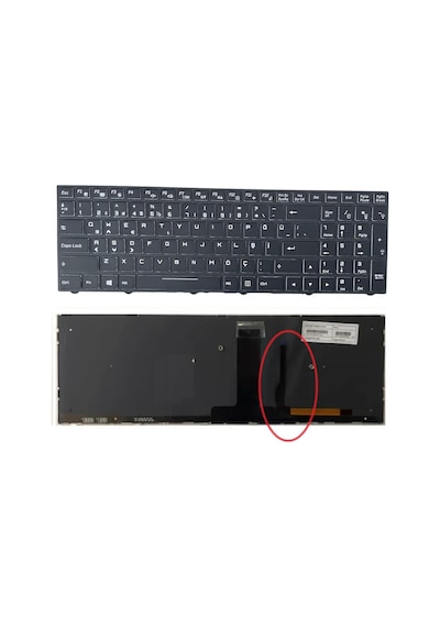 6-80-n85h0-252-1 Klavye Tuş Takımı Siyah Tr Işıklı