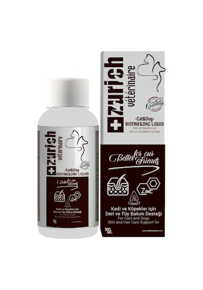 Zurich Kedi Köpek Biotin Deri Ve Tüy Bakımı Likit 100 Ml Sıvı
