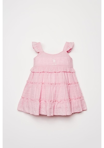 U.S. Polo Assn. U.s. Polo Assn Kız Bebek Elbise Pembe-2277 Pembe