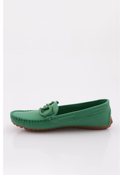 Dgn K105 Kadin Aksesuarli Loafer Ayakkabi K105-1774-R1938 Yeşil