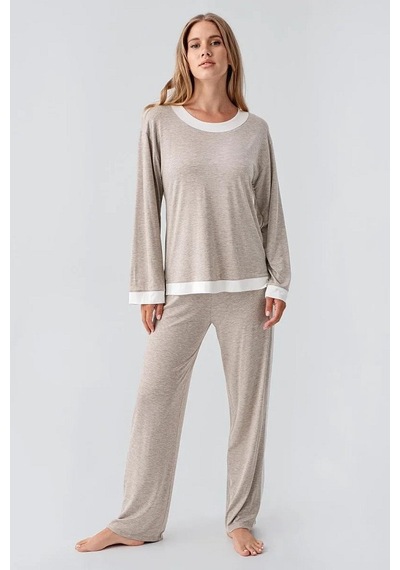 Artış Collection Artış 18209 Bayan Pijama Takımı Bej