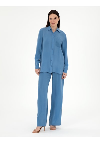 Pierre Cardin Kadın İndigo Pantolon Kanvas-chino 50305978-vr028 Indigo