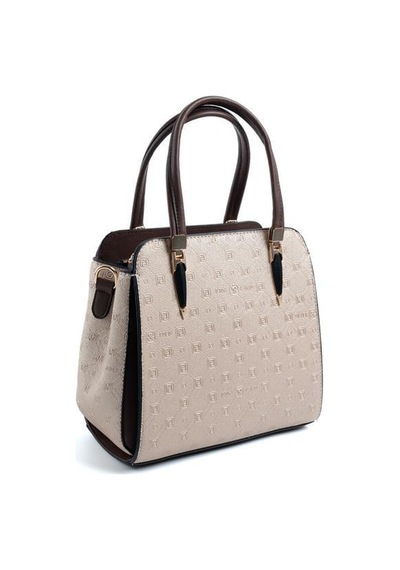 Silver Polo Sp1136 Kadın El Çantası Logolu Nut-kahve