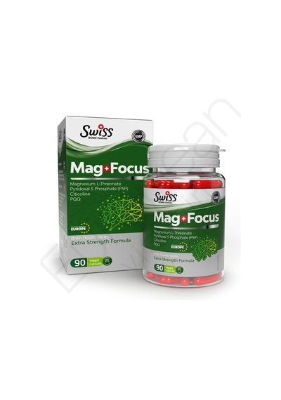 Swiss Bork Mag Focus 90 Kapsül Magnezyum L-treonato, Citicoline, Pqq, P5p Destekli Formül