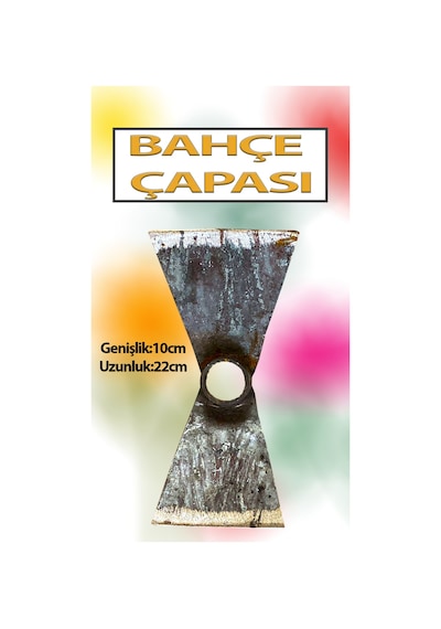 Dövme Demir 2 Uçlu Bahçe El Çapası Çift Taraflı Tarla Çapası Sap Hariç