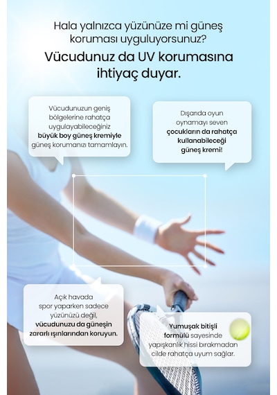 Yüz&vücut İçin, Hızlı Emilen, Cildi Nemle Rahatlatan Güneş Kremi Derma:b Everyday Sun Block Spf50+