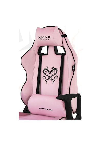 Rio Balerion Terletmez Kadife Kumaş Pembe Gaming Oyuncu Koltuğu Pembe