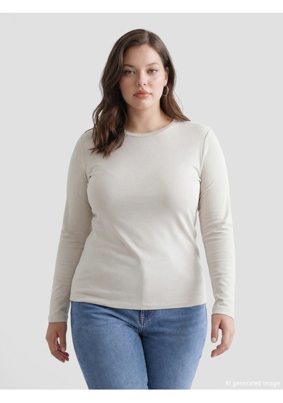 Lcwaıkıkı Basic Gri Bisiklet Yaka Kadın Body