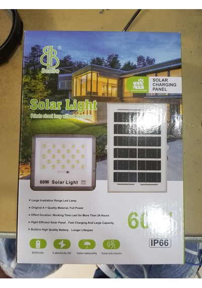 Benbo 60w Solar Light Kumandalı Şarj Panel İp66 Su Gecirmezlik .wireless Control 1