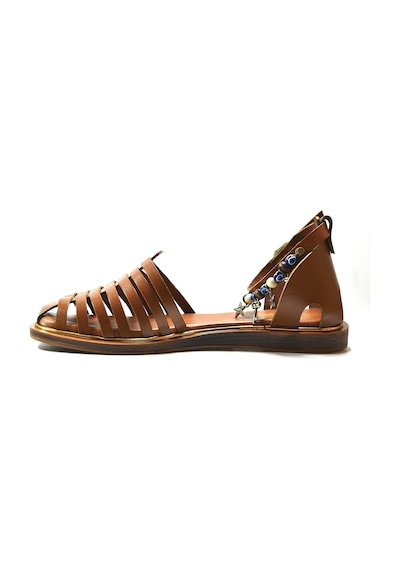 Beety 101-301 Hakiki Deri Taba Kadın Bodrum Sandalet Taba