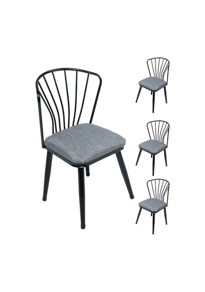 Sandalye Metal Delta 4 Adet Mutfak Sandalyesi