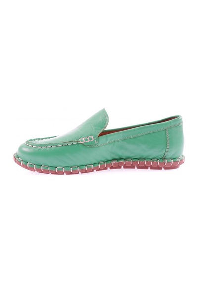 Dgn 603-23y Kadin Dikiş Detayli Loafer Ayakkabi 603-2109-R12563 Yeşil