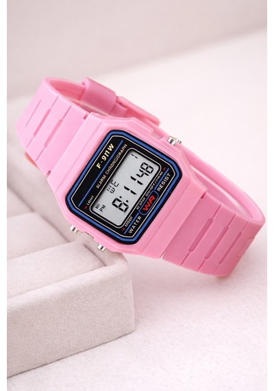 Cavrel Pembe Dijital Spor Retro Unisex Vintage Retro Saat