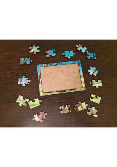 Kanguru 16 Parça Eğitici Öğretici Ahşap Çocuk Puzzle Yapboz Bebek Çocuk Oyuncak