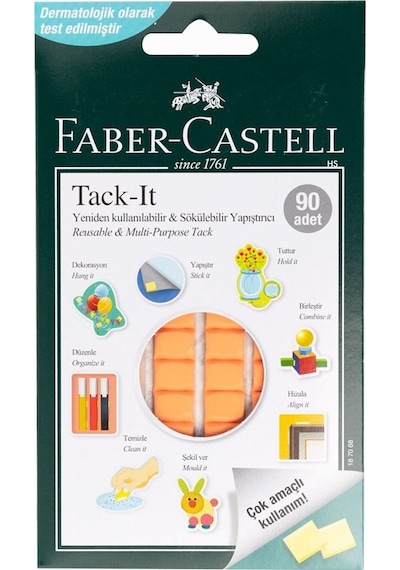 Faber Castell Tack-it Hamur Yapıştırıcı Karışık Renk 50 Gr 90 Ad.